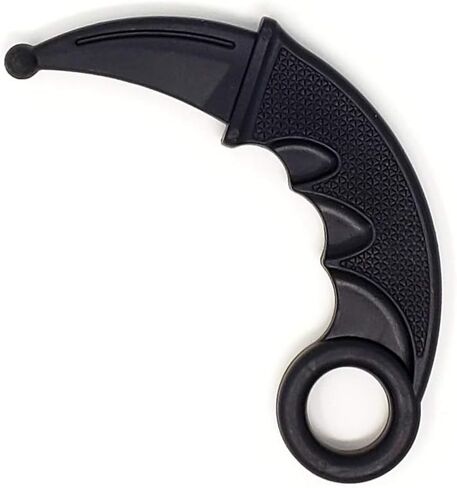 MACS Set of 2 Polypropylene Karambit 6.5 Inch Overall Black Plastic Blunt Self Defense Training Knife in Kuwait