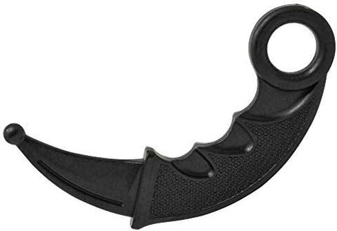 MACS Set of 2 Polypropylene Karambit 6.5 Inch Overall Black Plastic Blunt Self Defense Training Knife in Kuwait