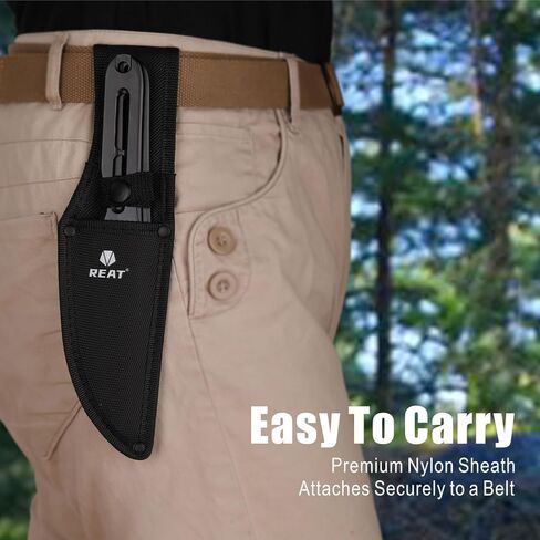 مجموعة سكاكين الرمي من REAT - 3 قطع، سكين رمي عالي التحمل مقاس 10 بوصات مع 440 من الفولاذ المقاوم للصدأ، تتضمن غمدًا للتخزين الآمن، سكاكين نينجا كوناي للمنافسة والتدريب والترفيه والهدايا للرجال والنساء in Kuwait