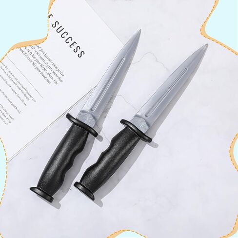 Soulchen 2 Pcs Plastic Training Knife for Martial Arts 9.8 Inch Fake Dagger Prop Training Weapon Plastic Practice Knife for Halloween Costumes Play Fighting Tactical Practice in Saudi Arabia