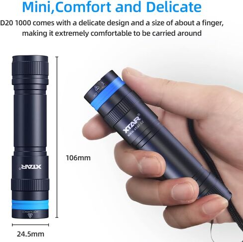 XTAR D20 1000 Lumen Scuba Dive Light Waterproof Diving Torch Submarine Diving Lights Underwater Diving Flashlight in Saudi Arabia