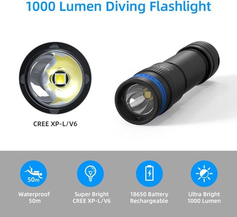 XTAR D20 1000 Lumen Scuba Dive Light Waterproof Diving Torch Submarine Diving Lights Underwater Diving Flashlight in Saudi Arabia