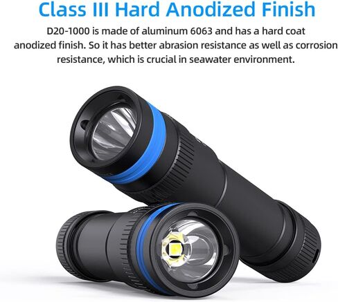 XTAR D20 1000 Lumen Scuba Dive Light Waterproof Diving Torch Submarine Diving Lights Underwater Diving Flashlight in Saudi Arabia