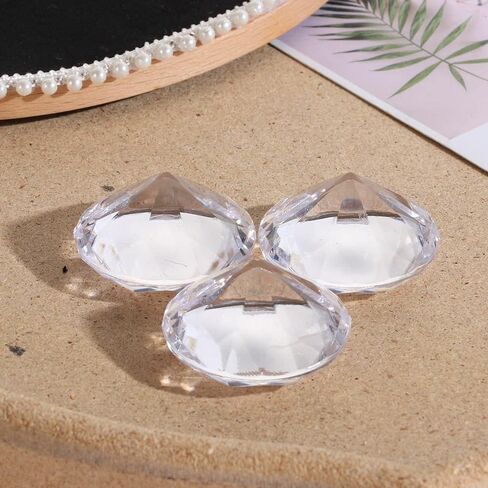 30 Pack Diamond Place Card Holders Crystal Table Number Card Stands Sturdy Acrylic Table Card Stands for Weddings Party Decoration Table Setting (White) in Kuwait