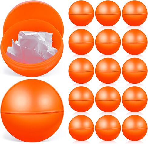 25pcs Hollow Lottery Balls Fillable Plastic Raffle Drawing Balls Raffle Round Prize Capsules Lucky Bingo Props for Game Party Prizes Orange 4cm in Saudi Arabia