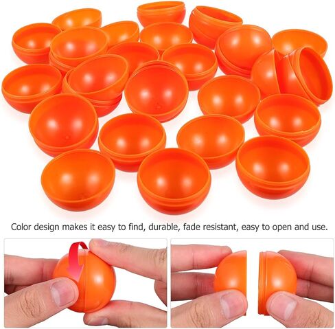25pcs Hollow Lottery Balls Fillable Plastic Raffle Drawing Balls Raffle Round Prize Capsules Lucky Bingo Props for Game Party Prizes Orange 4cm in Saudi Arabia