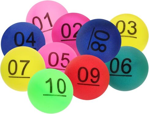 VICASKY Color Number Ball Beer Game Balls Funny Balls Number Bingo Balls Small Numbered Balls Bingo Chips in Kuwait
