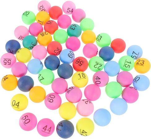 60 قطعة من الكرات البلاستيكية بأرقام لألعاب البنغو وحفلات جمع التبرعات والأنشطة الصفية للآلات الإلكترونية وأقفاص البنغو in Kuwait