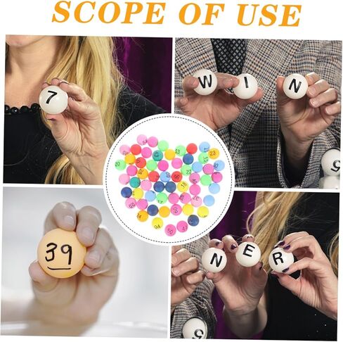 60 قطعة من الكرات البلاستيكية بأرقام لألعاب البنغو وحفلات جمع التبرعات والأنشطة الصفية للآلات الإلكترونية وأقفاص البنغو in Kuwait