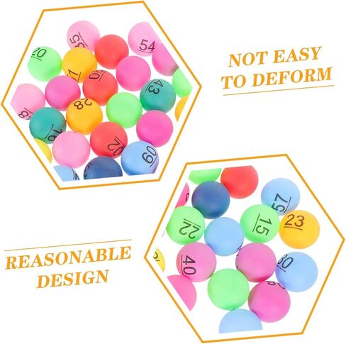 60 قطعة من الكرات البلاستيكية بأرقام لألعاب البنغو وحفلات جمع التبرعات والأنشطة الصفية للآلات الإلكترونية وأقفاص البنغو in Kuwait