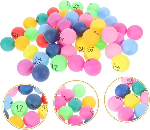60 قطعة من الكرات البلاستيكية بأرقام لألعاب البنغو وحفلات جمع التبرعات والأنشطة الصفية للآلات الإلكترونية وأقفاص البنغو in Kuwait