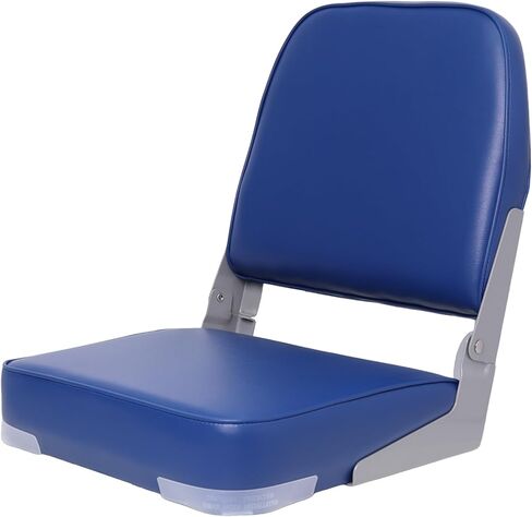 Folding Boat Seats Padded Fishing Boat Chair with Backrest Marine Bass Jon Pontoon Swivel Boat Seat with Storage Bag (Light Gray) in Kuwait