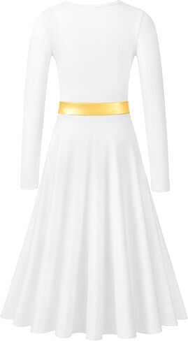 Girls Long Sleeve Praise Dance Dress Church Worship Liturgical Dancewear in Saudi Arabia