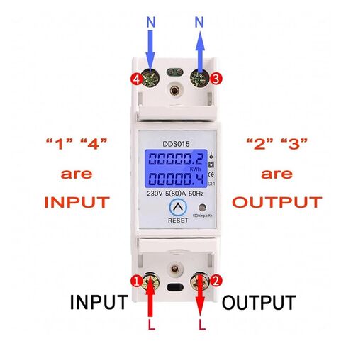 Din Rail Single Phase Wattmeter Power Consumption Watt Electronic Energy Meter Kwh 5-80a 220v 230v Ac 50hz with Reset Function in Saudi Arabia