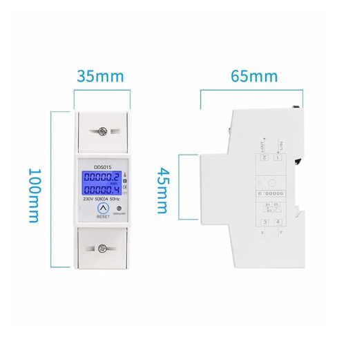 Din Rail Single Phase Wattmeter Power Consumption Watt Electronic Energy Meter Kwh 5-80a 220v 230v Ac 50hz with Reset Function in Saudi Arabia