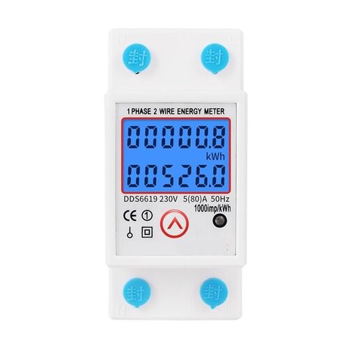 Din Rail Digital Single Phase Reset Zero Energy Meter Kwh Voltage Current Power Consumption Meter Wattmeter Electricity 220v Ac in Saudi Arabia