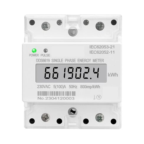 Din Rail Single Phase Electronic Energy Meter Ac 220v 100a Kwh Counter Consumption Analog Electricity Gague Wattmeter 50hz in Kuwait