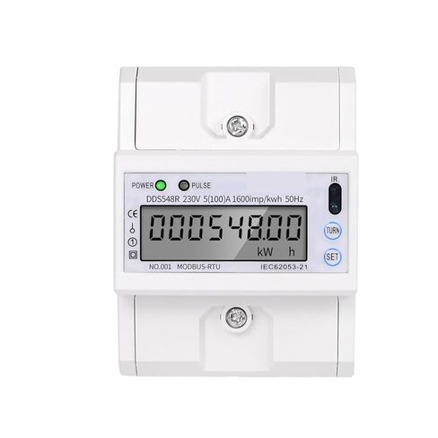 Ac 230v 100a Single Phase Electricity Energy Meter Kwh Rs485 Modbus Rtu Communication Pulse Output Power Consumption Din Rail in Kuwait