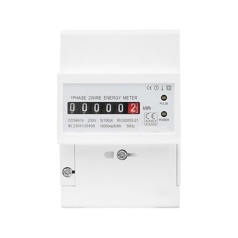 Household Electrical Din Rail Single Phase Energy Meter Ac 220v 100a Kwh Counter Consumption Analog Electricity Gague Wattmeter in Kuwait