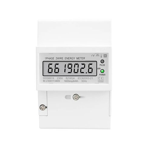 Household Electrical Din Rail Single Phase Energy Meter Ac 220v 100a Kwh Counter Consumption Analog Electricity Gague Wattmeter in Saudi Arabia