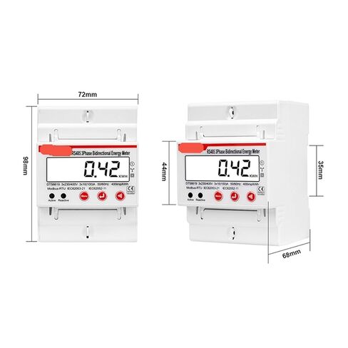 Rs485 Dgital Bidirectional Wattmeter 100a 380v Ac Three Phase Photovoltatic Energy Meter Kwh Power Voltage Current Instrument in Kuwait