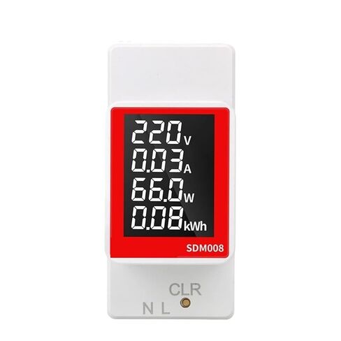 Din Rail Electricity Digital Meter Power Energy Voltmeter Ammeter Watt Kwh Reset Power Consumption Wattmeter Monitor Ac 50v~300v in Kuwait