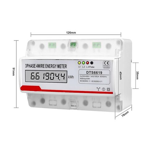 Digtial LCD Counter 380v 3 Phase 4 Wire Electronic Watt Power Energy Meter Voltage Current Multifunction Wattmeter Kwh 100a Ac in Kuwait