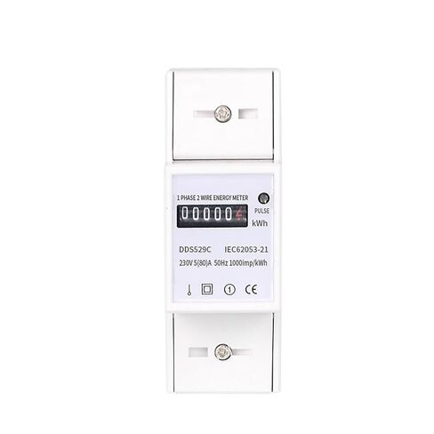 Ac 230v 80a Single Phase Dn Rail Analog Mechanical Electricity Energy Meter Kwh Electrical Power Consumptions Pulse Output in Kuwait