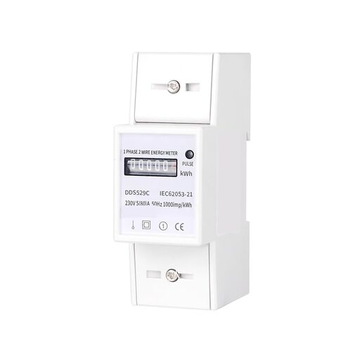 Ac 230v 80a Single Phase Dn Rail Analog Mechanical Electricity Energy Meter Kwh Electrical Power Consumptions Pulse Output in Kuwait