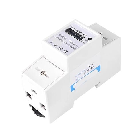 Ac 230v 80a Single Phase Dn Rail Analog Mechanical Electricity Energy Meter Kwh Electrical Power Consumptions Pulse Output in Kuwait