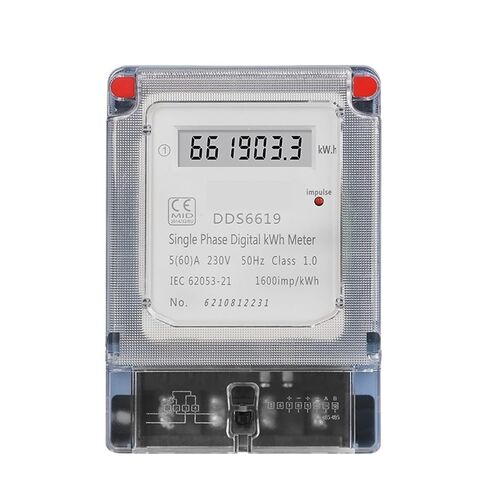 Design Din Rail Single Phase Digtial Electronic Energy Meter Ac 220v 60a Kwh Counter Consumption Electricity Gague 50hz in Kuwait