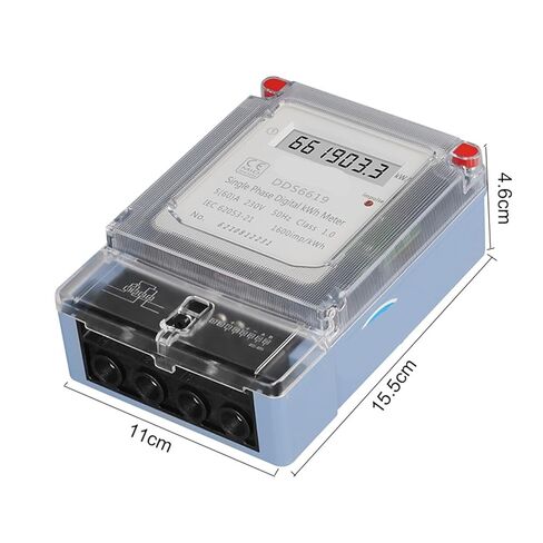 Design Din Rail Single Phase Digtial Electronic Energy Meter Ac 220v 60a Kwh Counter Consumption Electricity Gague 50hz in Kuwait
