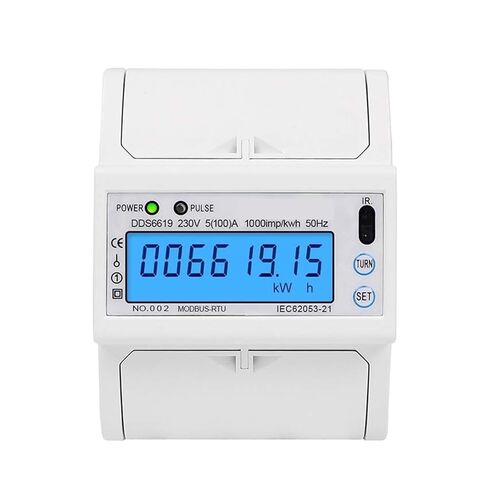 Din Rail Electric Ac 220v Single Phase Energy Meter Rs485 Modbus Rtu Consumption Kwh Voltage Current Wattmeter Monitor 230v 50hz in Kuwait