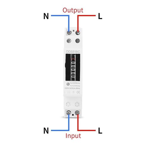 المنزلية الإلكترونية Din السكك الحديدية مرحلة واحدة استهلاك الطاقة الكهربائية Wattmeter مقياس الطاقة كيلوواط ساعة عداد 32a 220 فولت 230vac 50 هرتز in Kuwait