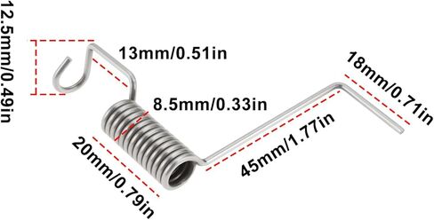 ECSiNG 4pcs Letterbox Letter Plate Springs Replacement for Traditional Letterboxes in Kuwait