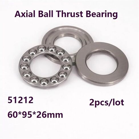 2pcs/lot 51212 60×95×26mm Axial Ball Thrust Bearing Plane Roller 60 * 95 26 mm in Saudi Arabia