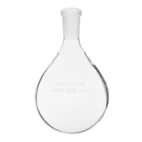 Chemglass CG-1512-06 Series CG-1512 Heavy Wall Evaporating Flask, Single Neck, 29/42 Outer Joint, 200 mL Capacity in Kuwait