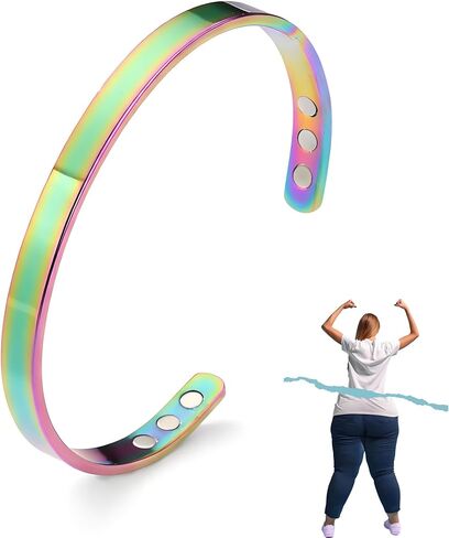 Calm Bracelet, Titanium Ion Magtherapy Lymphatic Drainage Ring Cuff Acupuncture Therapy Stainless Steel Bangle For Women Men Health Jewelry Gifts in Saudi Arabia