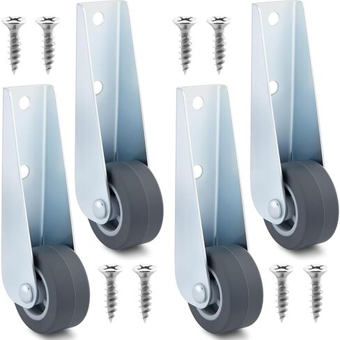 2 Pcs Gate Caster Wheels Replacement, Rubber Rolling Swivel Casters, Non-Slip Pulley Directional Wheel for Garden, Gate, Fence, Tables, Sofa, Furniture (1.6") in Kuwait