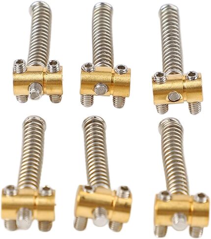 6Pcs Brass Compensated, Saddles Set for TL Tailpiece Telecaster Guitar Electric Replacement Parts in Kuwait