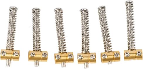 6Pcs Electric Guitar Saddles,Brass Guitar Telecaster Saddles Brass Saddles Set Brass Guitar Telecaster Saddles for TL Tailpiece Telecaster Guitar Saddle Replacement in Saudi Arabia