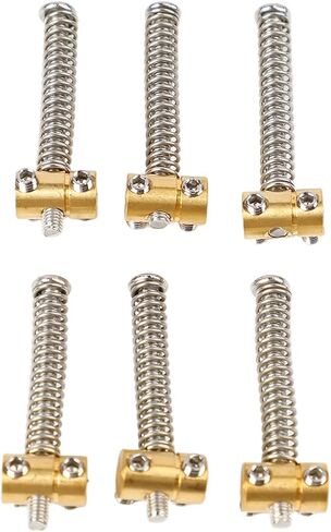 6Pcs Electric Guitar Saddles,Brass Guitar Telecaster Saddles Brass Saddles Set Brass Guitar Telecaster Saddles for TL Tailpiece Telecaster Guitar Saddle Replacement in Saudi Arabia