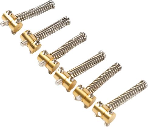 6Pcs Electric Guitar Saddles,Brass Guitar Telecaster Saddles Brass Saddles Set Brass Guitar Telecaster Saddles for TL Tailpiece Telecaster Guitar Saddle Replacement in Saudi Arabia