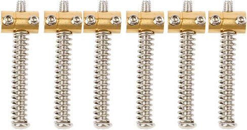 6Pcs Electric Guitar Saddles,Brass Guitar Telecaster Saddles Brass Saddles Set Brass Guitar Telecaster Saddles for TL Tailpiece Telecaster Guitar Saddle Replacement in Saudi Arabia