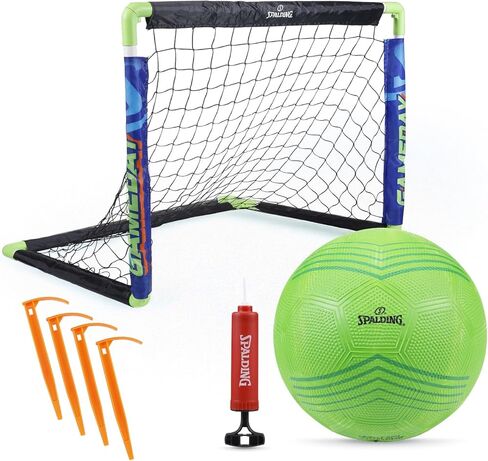 Spalding - Soccer Goal Set, Foldable Soccer Net with Ball, Pop-Up Goal for Practice & Games, Outdoor Play for Kids in Saudi Arabia