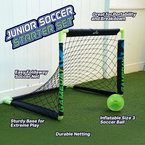 Spalding - Soccer Goal Set, Foldable Soccer Net with Ball, Pop-Up Goal for Practice & Games, Outdoor Play for Kids in Saudi Arabia