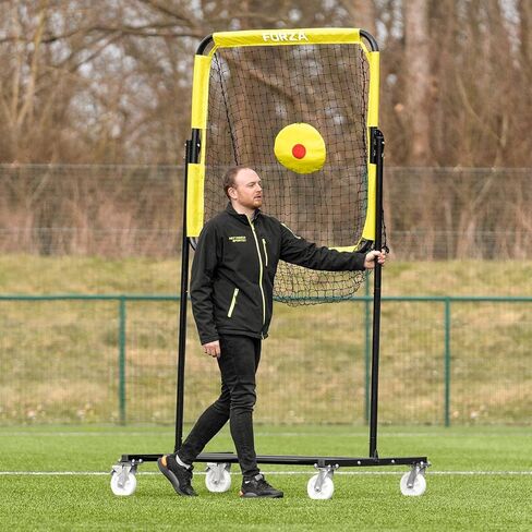 شبكة تدريب FORZA لكرة القدم Snap & Pass | شبكة هدف ربع خلفي بطول 8 أقدام مع زوايا قابلة للتعديل، وإطار فولاذي متين، وعجلات دوارة محمولة in Kuwait