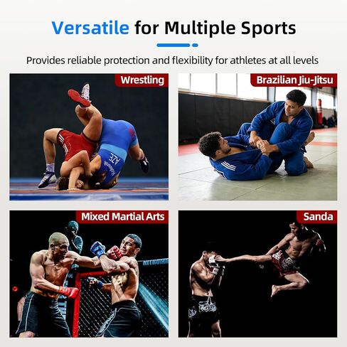 أغطية رأس للمصارعة، معدات مصارعة للشباب والكبار مع نظام حزام أمان من 5 نقاط، 11 فتحة تهوية لحماية الأذن، حجم قابل للتعديل للمصارعة (حجم عالمي، أغطية رأس وحقيبة محمولة) in Kuwait