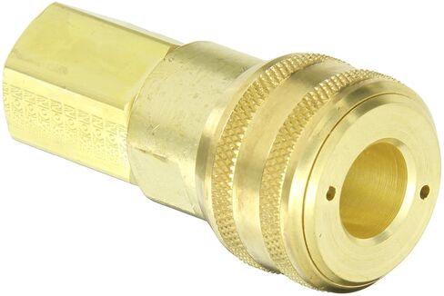 Eaton Hansen 5200 Brass 3000/4000/5000/6000 سلسلة التبادل الصناعي، مقبس مقرنة، مقاس الجسم 1/2 بوصة × 1/2 بوصة NPT أنثى in Saudi Arabia