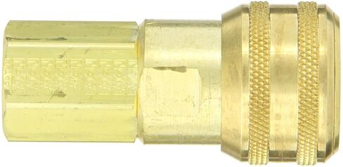 Eaton Hansen 5200 Brass 3000/4000/5000/6000 سلسلة التبادل الصناعي، مقبس مقرنة، مقاس الجسم 1/2 بوصة × 1/2 بوصة NPT أنثى in Saudi Arabia